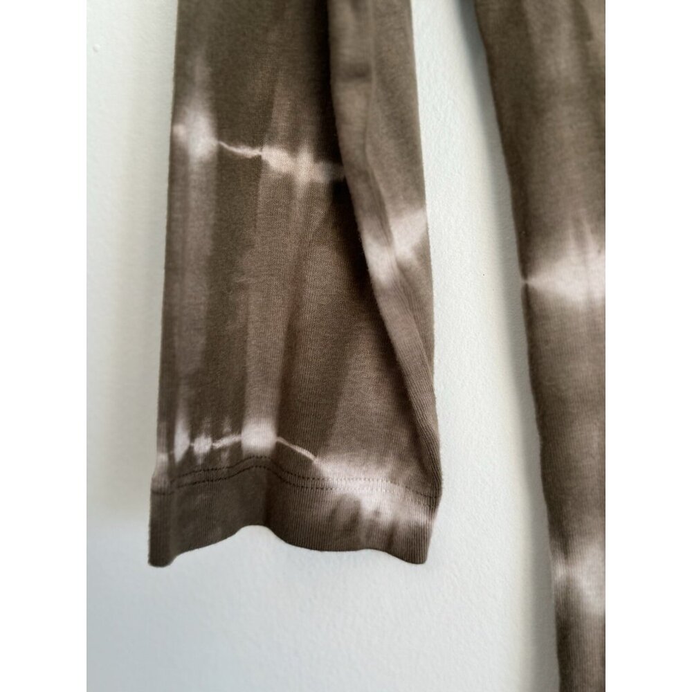 XCVI Women’s Tunic Top XL Tie Dye OLIVE GREEN 3/4 Sleeve Boho Grunge Sustainable - Picture 4 of 8